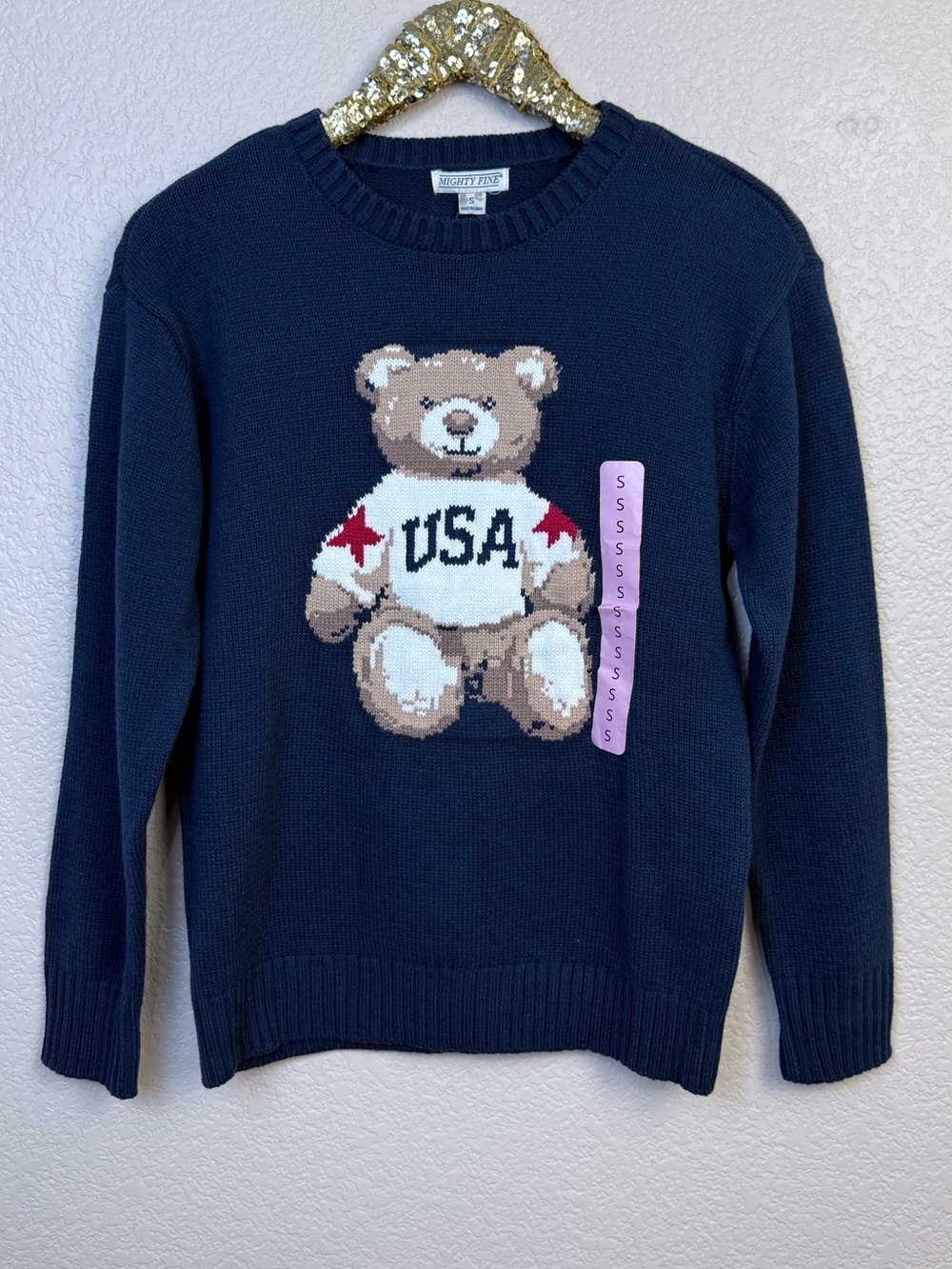 Mighty Fine • Americana Bear Knit Sweater